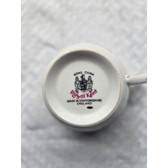 VTG Royal Kent Bone China Rosebuds Teacup Saucer Plate Staffordshire England - Picture 6 of 10